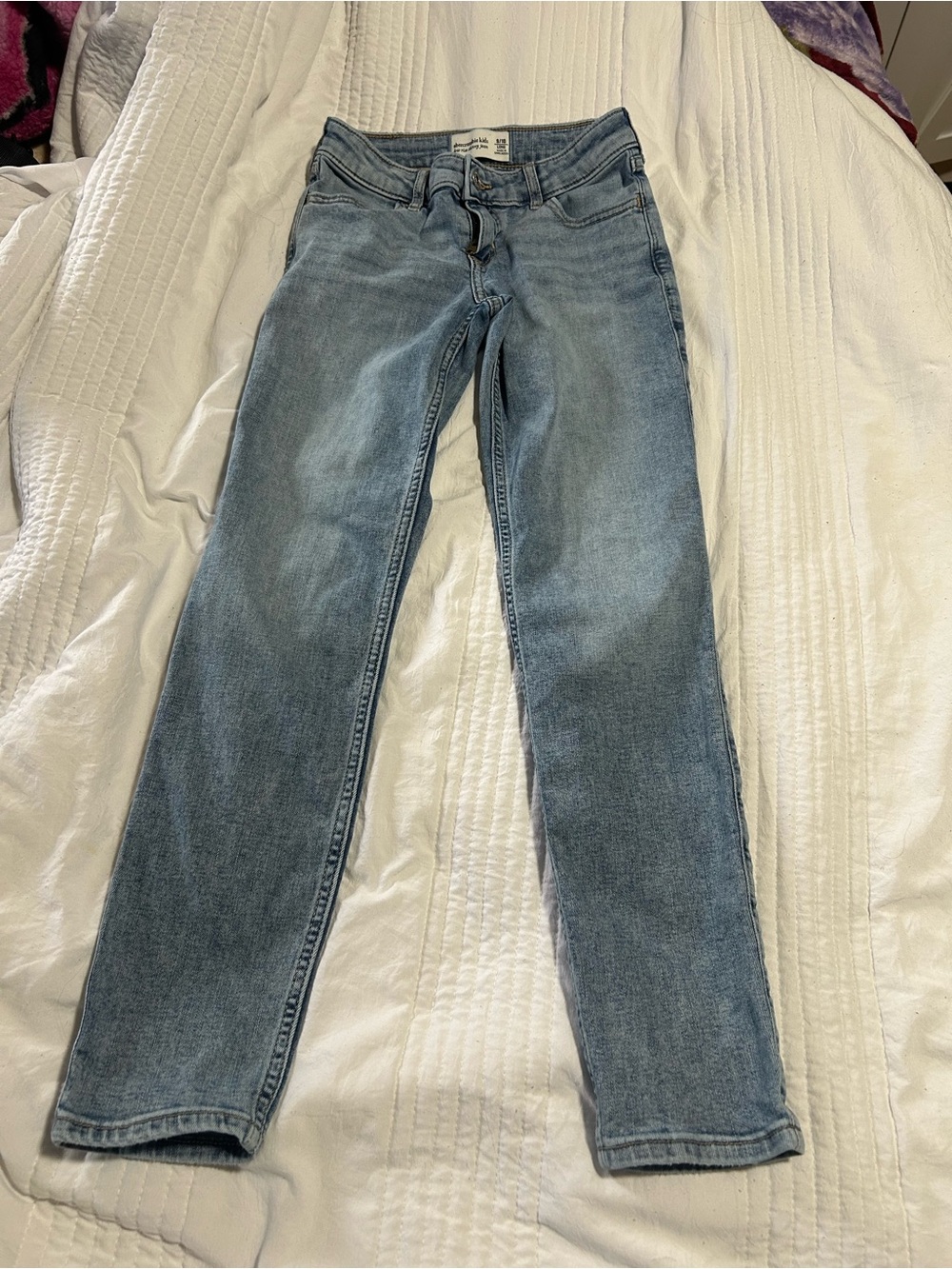 abercrombie kids light blue denim skinny jeans size 9/10